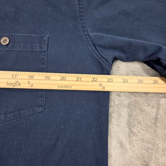 Harley Davidson Shirt Mens M Blue Road Hog Embroidered Motorcycle Bike Button Up - Picture 9 of 10